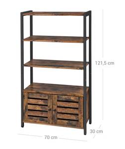 Bücherschrank Büroschrank Braun - Holzwerkstoff - 30 x 122 x 70 cm