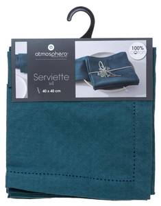 Set aus 4 Servietten CHAMBRAY Blau