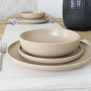 Frühstücksteller Dessertteller 6er Set Beige - Keramik - 21 x 2 x 21 cm