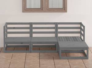 Garten-Lounge-Set Grau - Massivholz - Holzart/Dekor - 70 x 30 x 70 cm