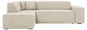 Ecksofa Lordin Cord Beige - Ecke davorstehend links