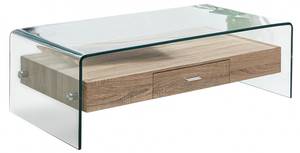 Table basse verre trempé tiroir - ICE Verre - 110 x 35 x 55 cm