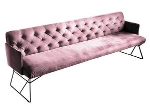 Banc de salle à manger CHARME Rose foncé - Textile - 206 x 85 x 68 cm