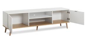 Meuble TV Copenhague Blanc - Bois manufacturé - 40 x 50 x 160 cm