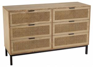 Kommode MARCEAU Braun - Holz teilmassiv - 40 x 75 x 120 cm