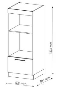 Küchenschränke Fame-Line 39903 Hochglanz Schwarz - Weiß