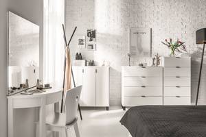 Schlafzimmerset Simplica I mit LED Weiß - Holzwerkstoff - 90 x 122 x 78 cm