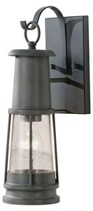 Wandleuchte SAMMY Grau - Glas - Metall - 12 x 41 x 17 cm
