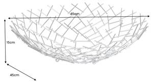 Schale STRUCTURE Silber - Metall - 45 x 15 x 45 cm