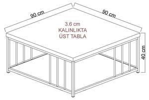 Table basse Dfedrizz Blanc crème - Largeur : 39 cm