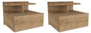 Table de chevet AZELNO Lot de 2 Beige - Bois manufacturé - 35 x 32 x 39 cm