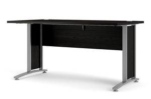 Schreibtisch in schwarzer Holzoptik Schwarz - Holzwerkstoff - 80 x 75 x 150 cm