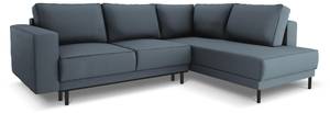 ausklappbares Ecksofa CARO 5 Sitzplätze Blau