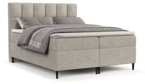 Premium Boxspringbett Ombre Beige - Grau - Breite: 200 cm