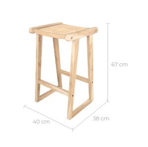 Tabouret de bar Haida Marron - Rotin - 40 x 67 x 38 cm