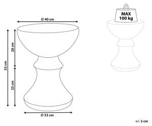 Table d'appoint CALDARO Marron - Céramique - 40 x 53 x 40 cm