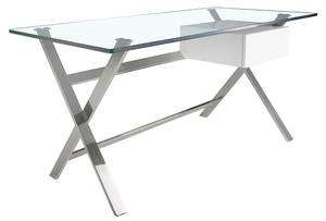 Bureau 3255 Blanc - Verre - 145 x 75 x 75 cm