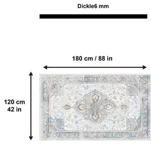 Kurzflorteppich Sarande Chenille 120 x 180 x 120 cm