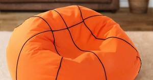Basketball Gaming Sitzsack 110cm - 300L Orange - 110 x 110 x 110 cm
