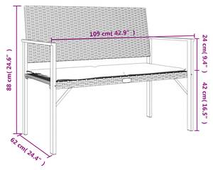 Banc de jardin 3028944-2 Noir