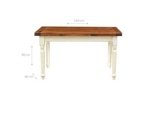 Table Manger Rustique Imitation noyer - Blanc