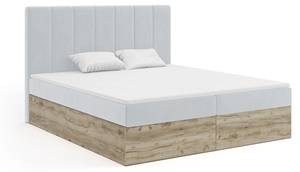 Boxspringbett Jessen Hellgrau - Breite: 200 cm