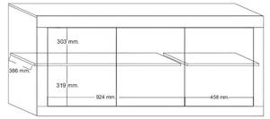 Lowboard COMETE Weiß - Holzwerkstoff - 42 x 86 x 160 cm