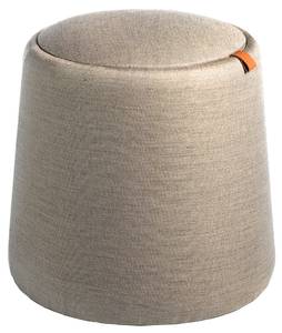 Hocker gepolstert mit grauem Stoff Grau - Textil - 44 x 40 x 44 cm