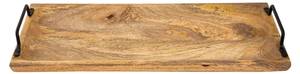 Holztablett Deko Holz Braun - Massivholz - 50 x 7 x 20 cm