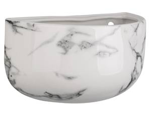 Wandblumentopf Oval Wide Weiß - Keramik - 11 x 10 x 10 cm