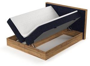 Boxspringbett Ikigai mit Topper Blau - Breite: 140 cm