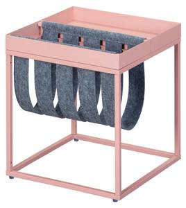 Couchtisch aus olivfarben lackiertem Pink - Metall - 35 x 35 x 40 cm