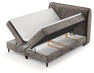 Premium Boxspringbett Lunaro Braun - Breite: 151 cm