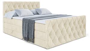 Boxspringbett AMAY KING Ecru - Breite: 160 cm