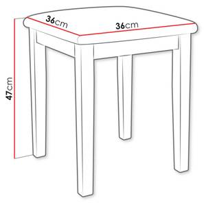 Sitzhocker T3 Aschgrau - Weiß