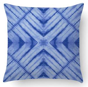 Kissen mit Digitaldruck Blau - Textil - 40 x 5 x 40 cm