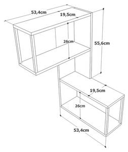 Regal Dperan Braun - Holzwerkstoff - 20 x 86 x 54 cm