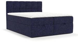 Boxspringbett Shay Marineblau - Breite: 200 cm - H2