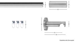 Gardinenstange Easy 1 lfg. Grau - Breite: 560 cm