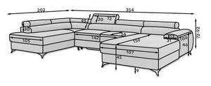 Ecksofa Exklusivo-U Blau