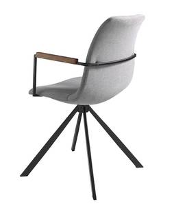 Chaise pivotante en tissu et  acier Gris - Textile - 50 x 85 x 62 cm