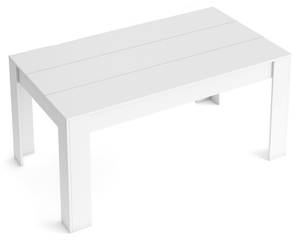 Table extensible 140cm à 200cm Blanc Mat Blanc