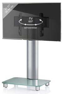 TV-Standfüße Bilano Schwarz - Glas - Metall - 60 x 100 x 44 cm