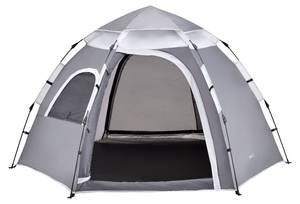 Campingzelt Nybro Grau - Kunststoff - 240 x 140 x 205 cm