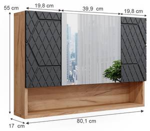 Bad Spiegelschrank Irma 42858 Sonoma Eiche Trüffel Dekor