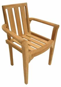 Lot de 2 fauteuils de jardin en teck Marron - Bois massif - Bois/Imitation - 62 x 92 x 60 cm