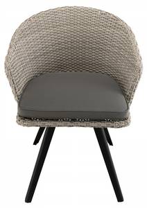 Chaise de jardin grise Gris - Cuir synthétique - 62 x 78 x 63 cm