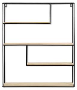 Wandregal Bilbao XL Metall - Holz teilmassiv - 60 x 70 x 11 cm