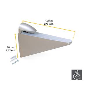 Bodenträger Halcón für Holz- oder Grau - Kunststoff - 14 x 4 x 20 cm