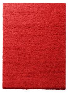 Shaggy-Teppich Barcelona Rot - Kunststoff - 66 x 3 x 100 cm